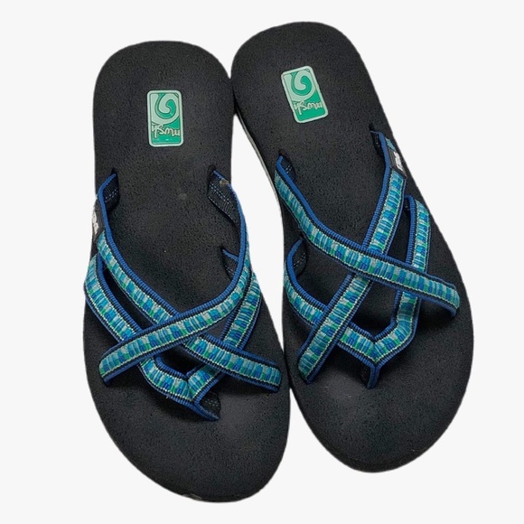 Teva Olowahu Blue Mush Sandal Sz 5 - Picture 1 of 9